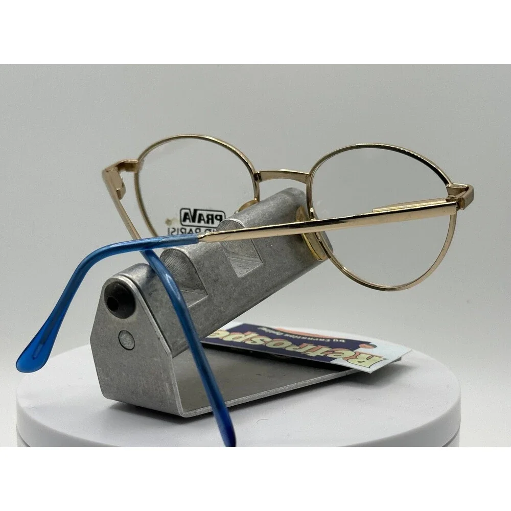 True Vintage Eyeglasses Petite/Kids Round Original Demo Lens Emilio Parisi Gold